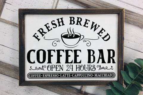 Fresh Brewed Coffee Bar, Vintage Coffee Sign SVG SVG CraftLabSVG 