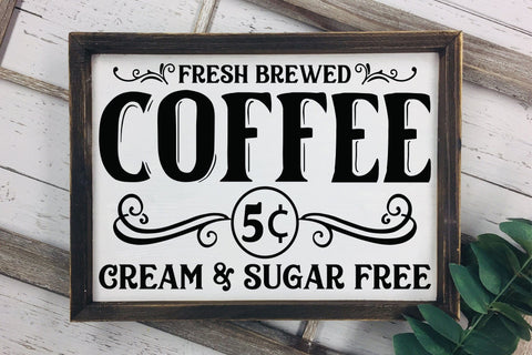 Fresh Brewed Coffee | Vintage Coffee Sign SVG SVG CraftLabSVG 