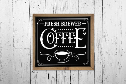 Fresh Brewed Coffee, Vintage Coffee Sign SVG SVG CraftLabSVG 