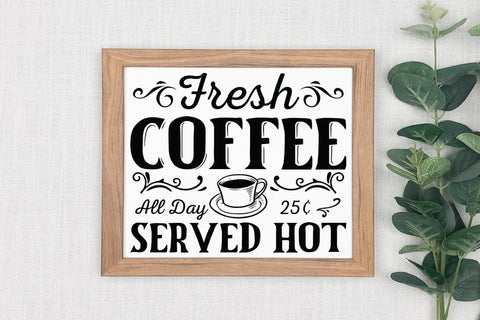Fresh Coffee - Vintage Coffee Sign SVG SVG CraftLabSVG 