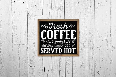 Fresh Coffee - Vintage Coffee Sign SVG SVG CraftLabSVG 