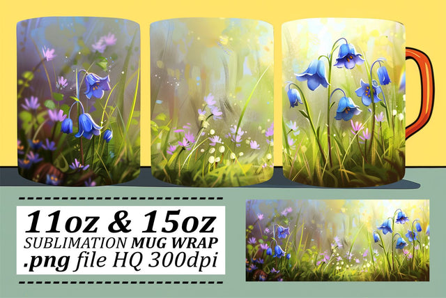 Fresh Floral Mug Charm - Sublimation Elegance for Cups Sublimation afrosvg 