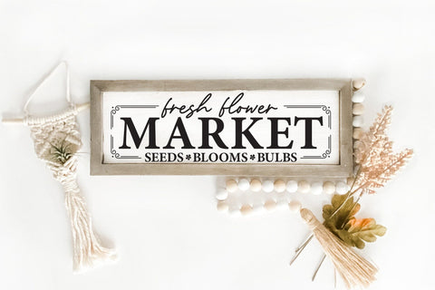 Fresh Flower Market - Farmhouse Sign SVG File SVG CraftLabSVG 