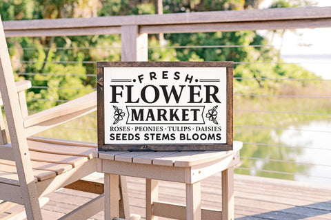 Fresh Flower Market, Farmhouse Sign SVG SVG CraftLabSVG 