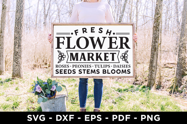 Fresh Flower Market, Farmhouse Sign SVG SVG CraftLabSVG 