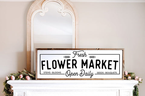 Fresh Flower Market SVG, Spring Decor SVG, Farmhouse Spring Decor SVG SVG Pickled Thistle Creative 