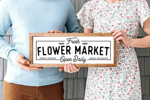 Fresh Flower Market SVG, Spring Decor SVG, Farmhouse Spring Decor SVG SVG Pickled Thistle Creative 