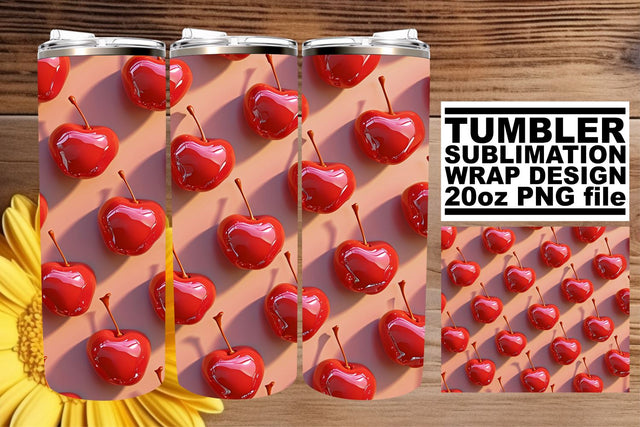 Fresh Fruit Pattern Sublimation Wrap, Spring Tumbler Design Sublimation afrosvg 