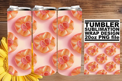 Fresh Fruit Patterned Tumbler Wrap Design Sublimation afrosvg 