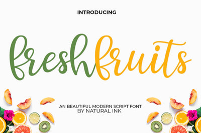 Fresh Fruits Font Studio Natural Ink 