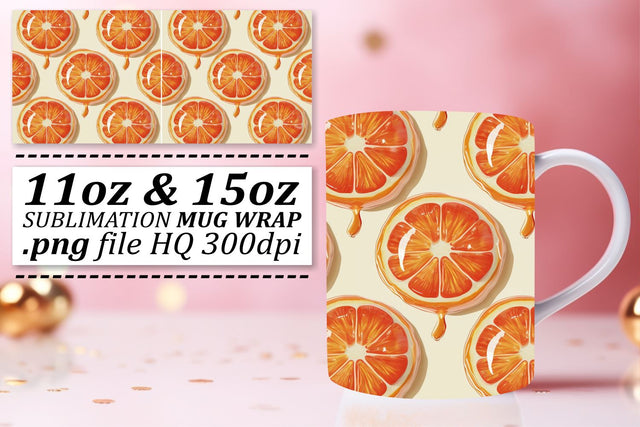 Fresh Harvest Mug Art: Playful Fruit Design Sublimation afrosvg 