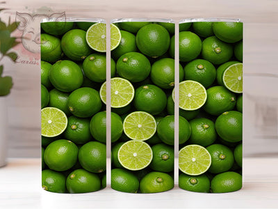 Fresh Lime Citrus 20oz Tumbler Wrap, Citrus Tumbler Design, 20oz Sublimation Wrap, Tropical Drinkware, Green Fruit Tumbler, Summer Vibes Tumbler, Fresh Lime Pattern Sublimation Lara' s Designs 