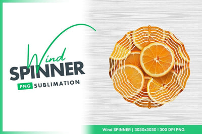 Fresh Orange Slices Circular Png Wind Spinner Round Sublimation Regulrcrative 