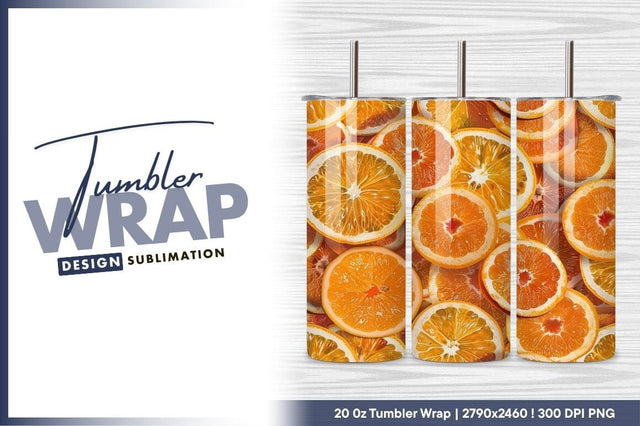 Fresh Orange Slices Close Up Pattern Background Sublimation Regulrcrative 