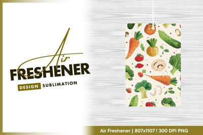 Fresh organic vegetables watercolor pattern illustration Sublimation Regulrcrative 