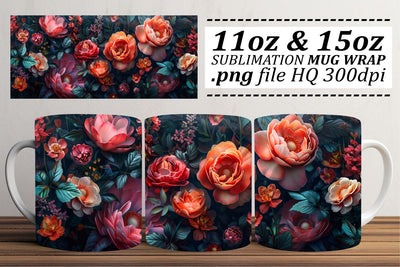 Fresh Petal Mug Art - Spring's Sublimated Delight Sublimation afrosvg 