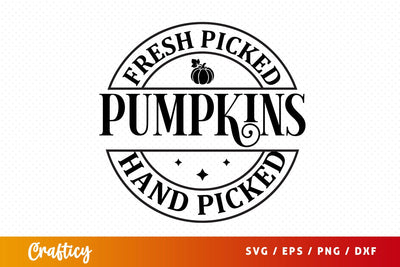Fresh picked pumpkins hand picked SVG Design SVG Designangry 