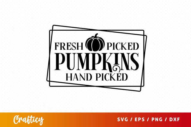 Fresh picked pumpkins hand picked SVG Design SVG Designangry 