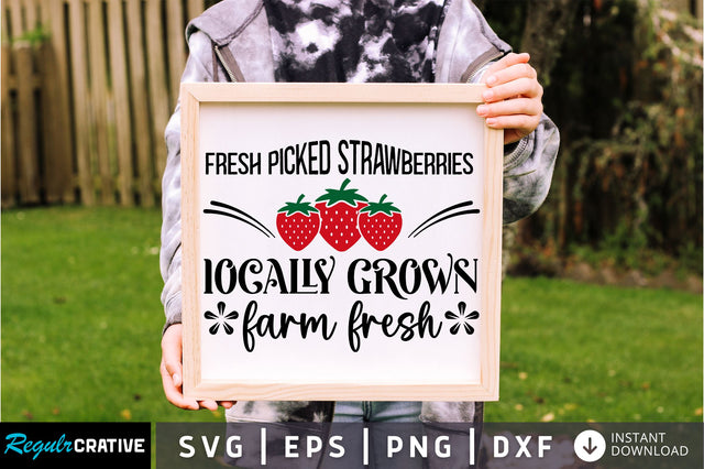 Fresh picked strawberries svg design SVG Regulrcrative 
