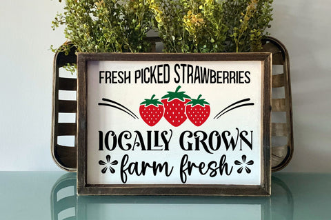 Fresh picked strawberries svg design SVG Regulrcrative 