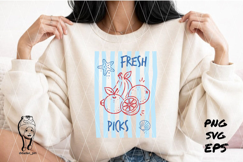 Prepy Hand Fresh picks Summer Preppy Hand Drawn - So Fontsy