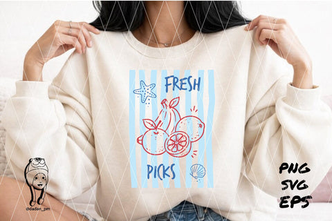 Fresh picks Summer Preppy Hand Drawn SVG dadan_pm 