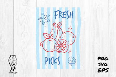 Fresh picks Summer Preppy Hand Drawn SVG dadan_pm 