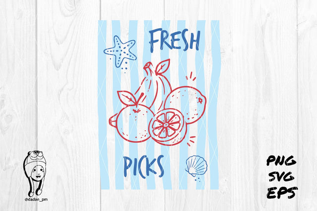 Fresh picks Summer Preppy Hand Drawn SVG dadan_pm 