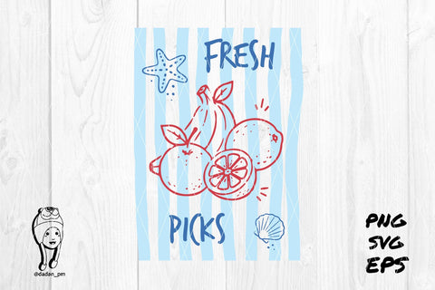 Fresh picks Summer Preppy Hand Drawn SVG dadan_pm 