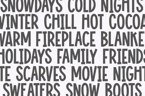 Fresh Snow - Cute Block Font Font KA Designs 