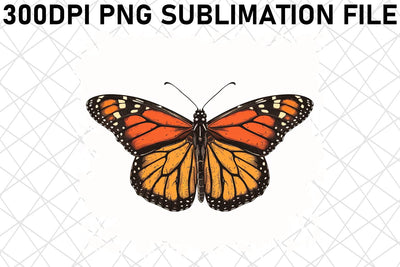 Fresh Spring Butterfly Illustration Sublimation afrosvg 