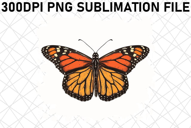 Fresh Spring Butterfly Illustration Sublimation afrosvg 