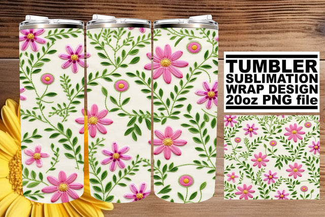 Fresh Spring Floral 3D Tumbler Design Sublimation afrosvg 