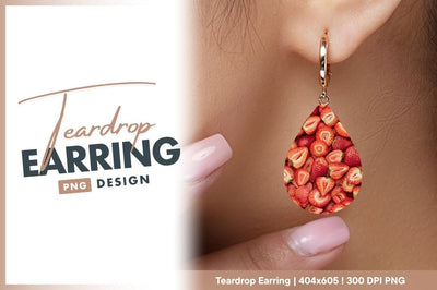Fresh Strawberries Full Frame In Teardrop Shape Sublimation Regulrcrative 