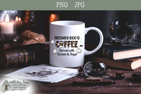 Freshly BOO'D Coffee Funny Ghost Shirt | Halloween printable Sublimation Willow Paige Farms 