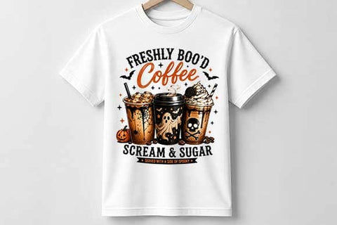 Freshly Boo'd Coffee PNG | Halloween Coffee Digital Download SVG BillahCrafts 