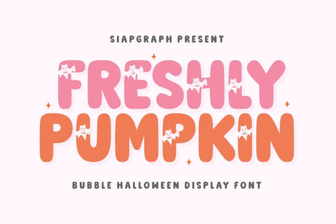 Freshly Pumpkin - Playful Bubble Font Font Masyafi Studio 