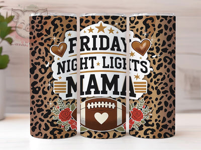 Friday Night Football Mom Tumbler, Mama Football Wrap, 20oz Sublimation, Game Day Mug, Fall Football Cup, Football Mom Tumbler, Sports Night Drinkware Sublimation Lara' s Designs 