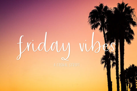 Friday Vibes Script Font Beck McCormick 