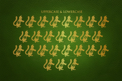 Friendly Cat Mandala Monogram Font Dm Letter Studio 