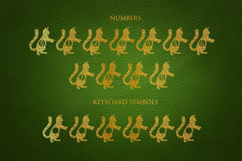 Friendly Cat Mandala Monogram Font Dm Letter Studio 