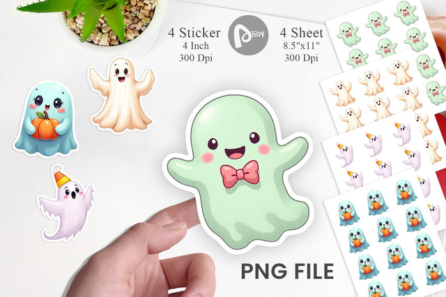 Friendly Ghosts Sticker Sublimation artnoy 