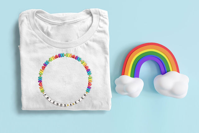 Friends 4 Ever Letter Beaded Bracelet with Hearts Embroidery Embroidery/Applique DESIGNS Risa Rocks It 