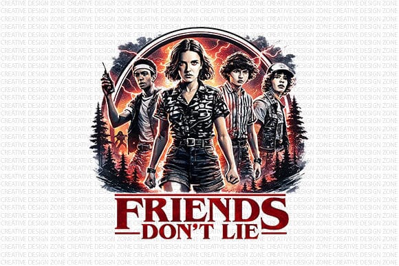 Friends Don’t Lie Retro Adventure PNG SVG BillahCrafts 