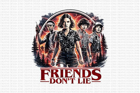 Friends Don’t Lie Retro Adventure PNG SVG BillahCrafts 