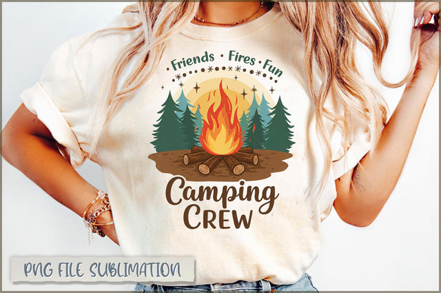 Friends Fires Fun Camping crew Sublimation Sublimation Shetara Begum 