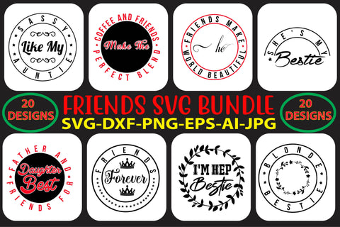 FRIENDS SVG BUNDLE SVG Syaman 
