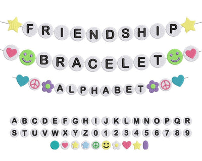 Friendship Bracelet Beads BFF Alphabet Machine Embroidery Bundle Set Embroidery/Applique DESIGNS Creatively Embroidery 