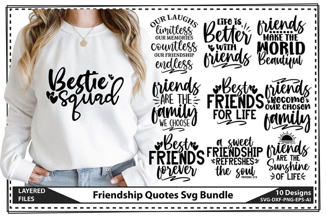 Friendship Quotes Svg Bundle SVG shah alam 