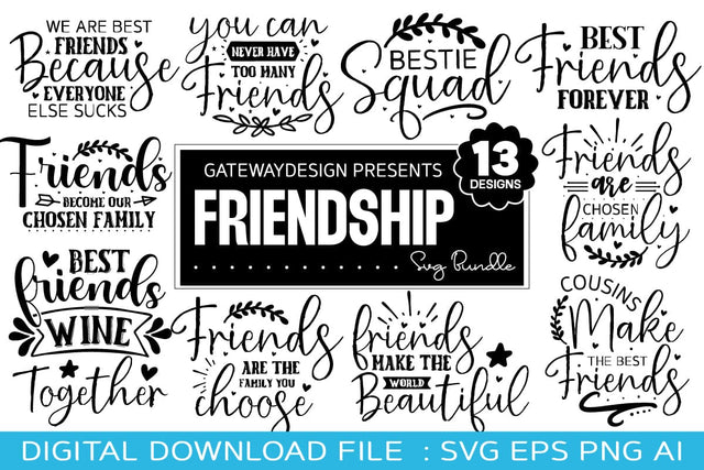 Friendship Svg Bundle / Funny Designs SVG designmaster24 